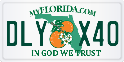 FL license plate DLYX40