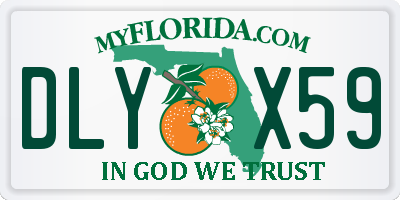 FL license plate DLYX59