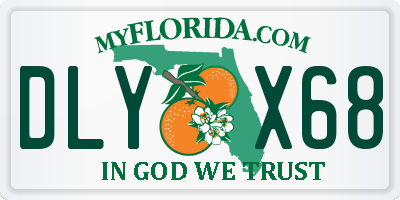 FL license plate DLYX68