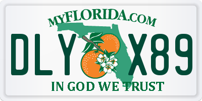 FL license plate DLYX89