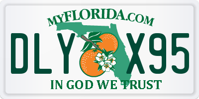 FL license plate DLYX95