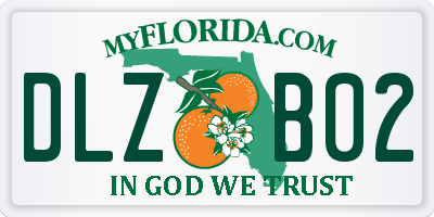 FL license plate DLZB02