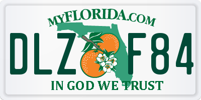 FL license plate DLZF84