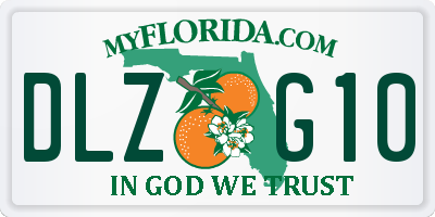 FL license plate DLZG10