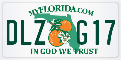 FL license plate DLZG17