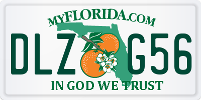 FL license plate DLZG56