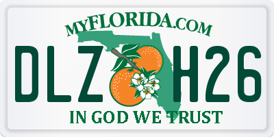 FL license plate DLZH26