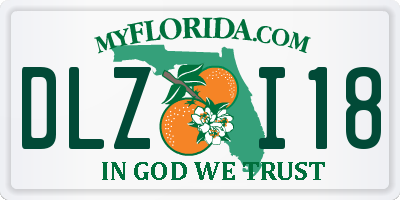 FL license plate DLZI18