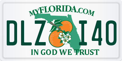 FL license plate DLZI40