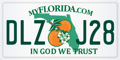 FL license plate DLZJ28