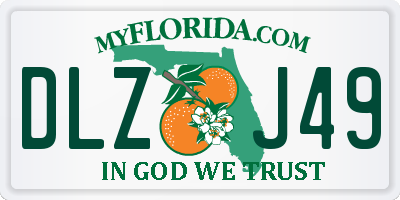 FL license plate DLZJ49