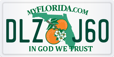 FL license plate DLZJ60