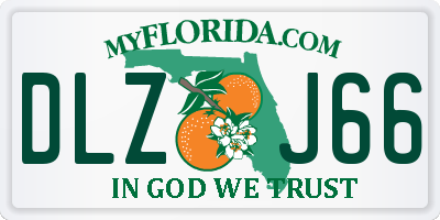 FL license plate DLZJ66