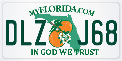 FL license plate DLZJ68