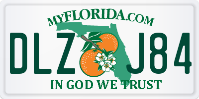 FL license plate DLZJ84