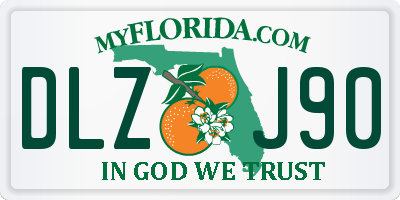 FL license plate DLZJ90
