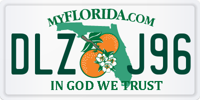 FL license plate DLZJ96