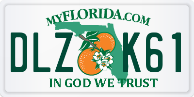 FL license plate DLZK61