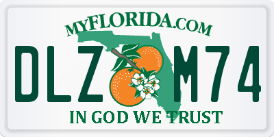 FL license plate DLZM74