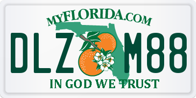 FL license plate DLZM88