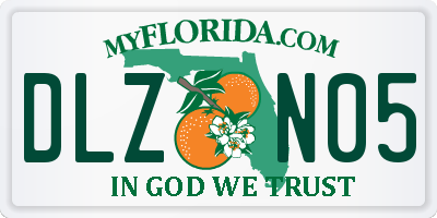 FL license plate DLZN05