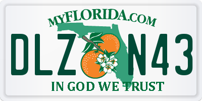 FL license plate DLZN43