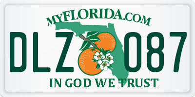 FL license plate DLZO87