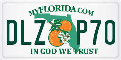 FL license plate DLZP70