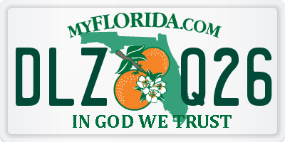 FL license plate DLZQ26