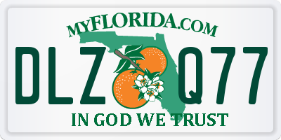 FL license plate DLZQ77