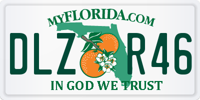 FL license plate DLZR46