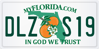 FL license plate DLZS19
