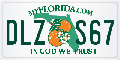 FL license plate DLZS67