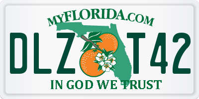 FL license plate DLZT42