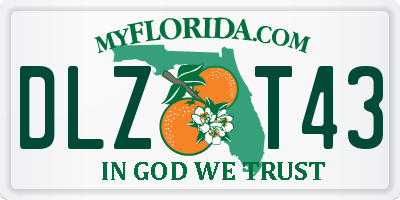FL license plate DLZT43