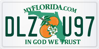 FL license plate DLZU97