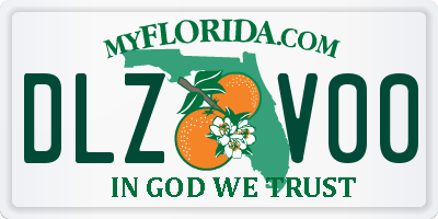 FL license plate DLZV00