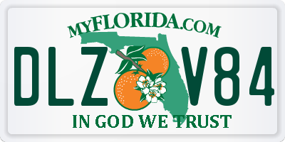 FL license plate DLZV84