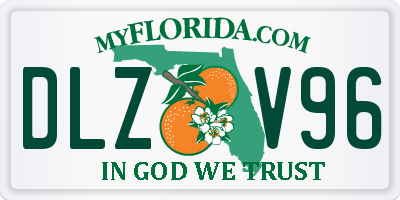 FL license plate DLZV96