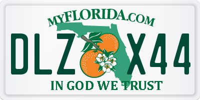 FL license plate DLZX44