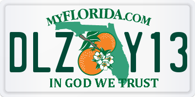 FL license plate DLZY13