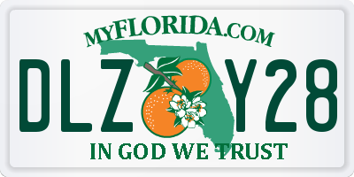 FL license plate DLZY28