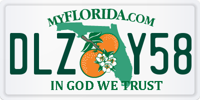 FL license plate DLZY58