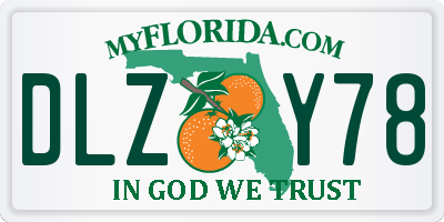 FL license plate DLZY78