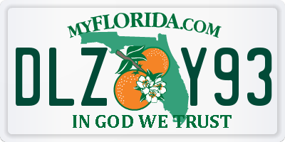FL license plate DLZY93