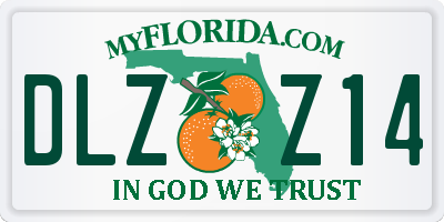 FL license plate DLZZ14