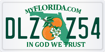FL license plate DLZZ54