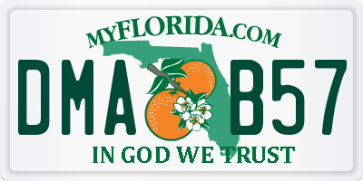 FL license plate DMAB57