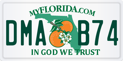 FL license plate DMAB74