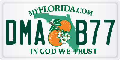 FL license plate DMAB77